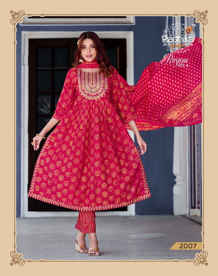 Radhika Rasam Vol 2 Fancy Designer Wholesale Readymade Suits 